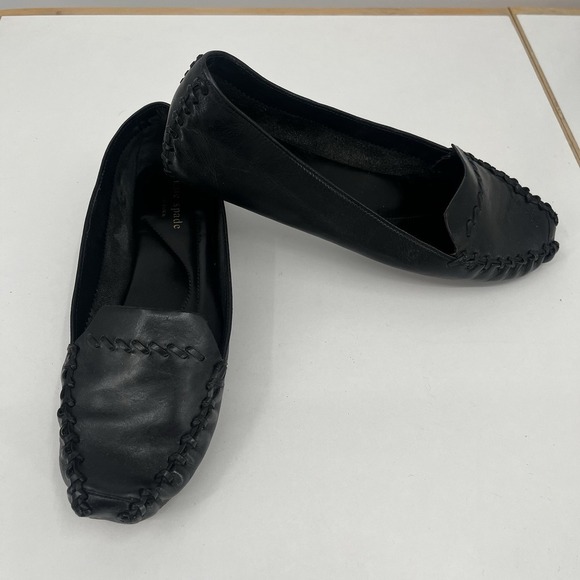 Kate Spade Black Deck‎ Driving Loafer New York Shoe Leather Size 8 - Picture 1 of 11